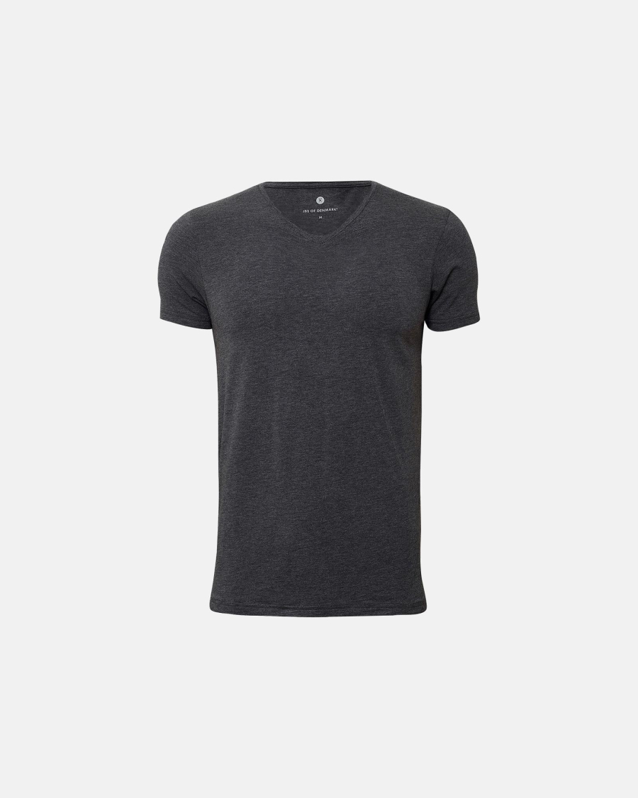 T-shirt v-hals | bambus | mørk grå -JBS of Denmark Men