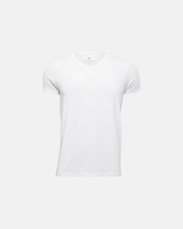 T-shirt v-hals | bambus | hvid -JBS of Denmark Men