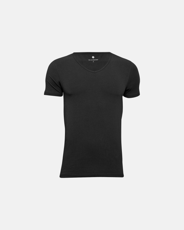 Undertrøje, t-shirt v-hals | økologisk bomuld | sort -JBS of Denmark Men