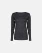 Langærmet t-shirt | økologisk uld | mørk grå - JBS of Denmark Women