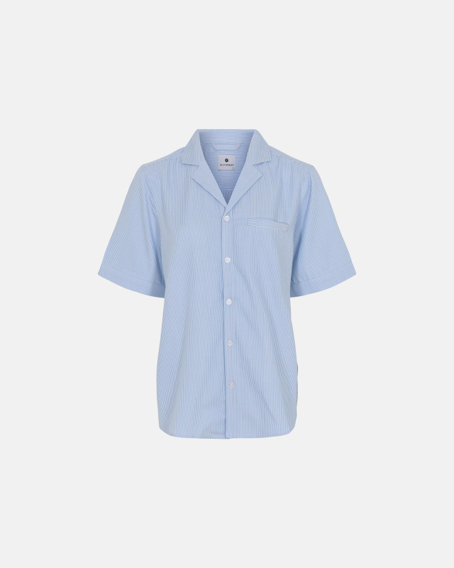 Kortærmet natskjorte |   bambus | blå/hvid strib -JBS of Denmark Women