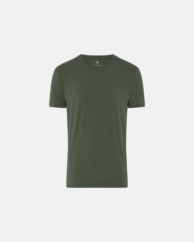 T-shirt o-hals |  bambus | grøn -JBS of Denmark Men