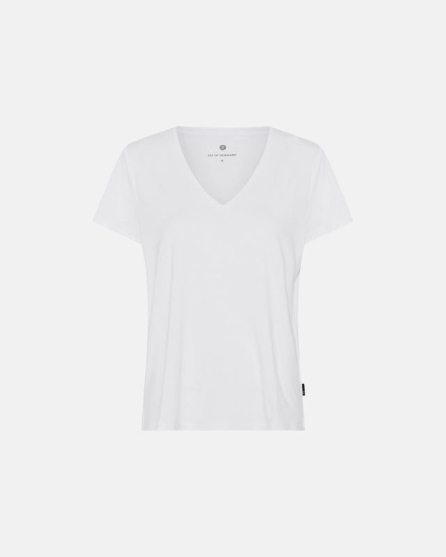 T-shirt v-neck | Bambusviskose | Hvid -JBS of Denmark Women