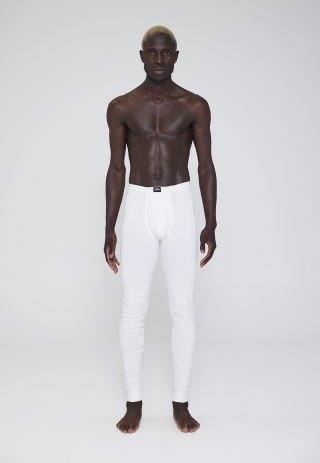 Long johns, 100 % økologisk bomuld, Hvid Long johns, 100 % økologisk bomuld, Hvid