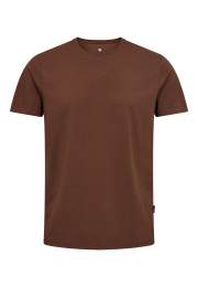 T-shirt o-neck | Bambusviskose | Brun -JBS of Denmark Men