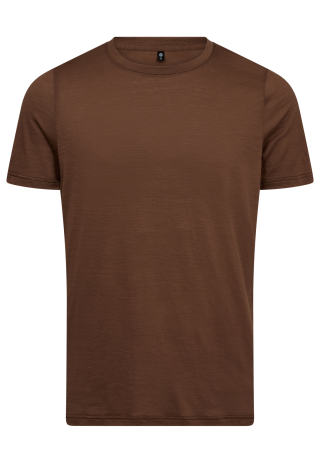T-shirt | 100% økologisk GOTS uld | Brun -JBS of Denmark Men