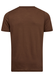 T-shirt | 100% økologisk GOTS uld | Brun -JBS of Denmark Men