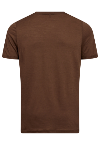 T-shirt | 100% økologisk GOTS uld | Brun -JBS of Denmark Men