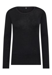 Langærmet t-shirt | 100% uld | Sort -JBS of Denmark Women