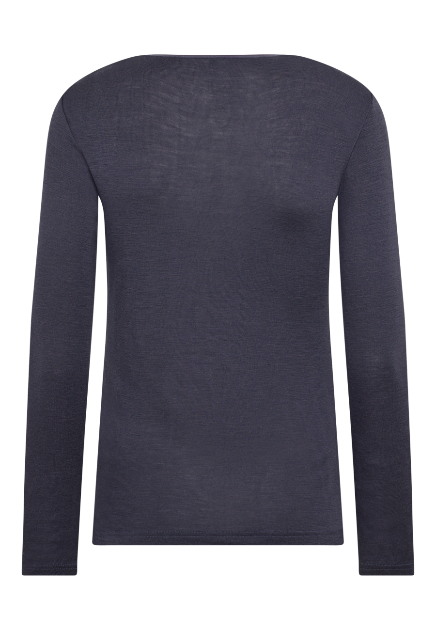 Langærmet t-shirt | 100% uld | Grå -JBS of Denmark Women