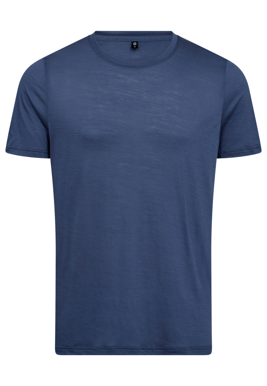 T-shirt | 100% økologisk GOTS uld | Blå -JBS of Denmark Men