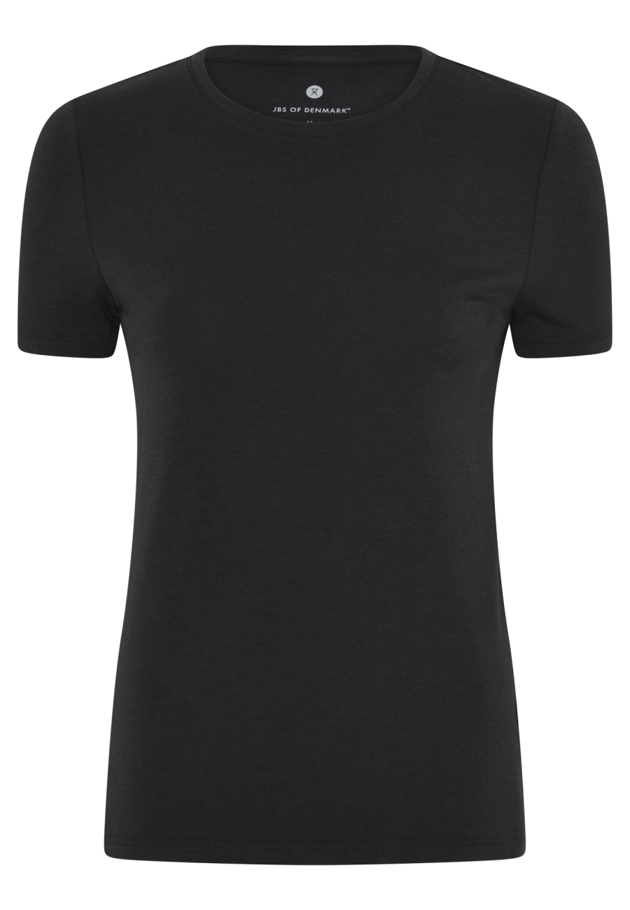 T-shirt o-neck | Bambusviskose | Sort -JBS of Denmark Women