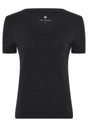 T-shirt v-neck | Bambusviskose | Sort -JBS of Denmark Women