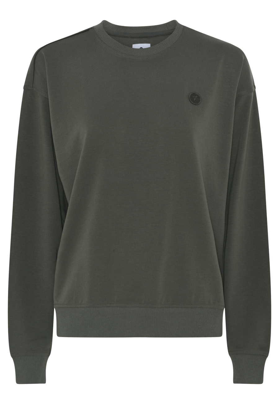 Sweatshirt med logo | Bambusviskose | Grøn -JBS of Denmark Women