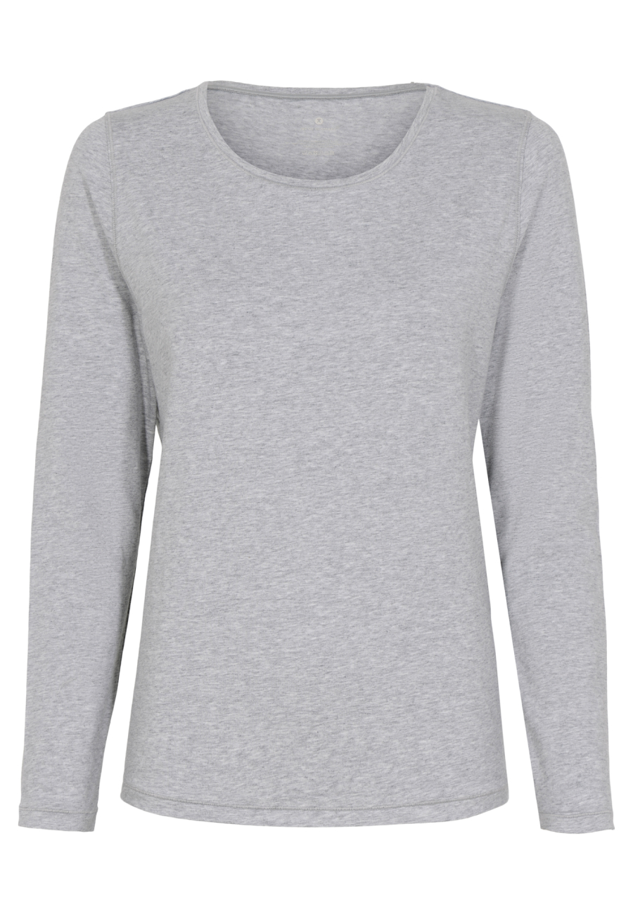 Langærmet t-shirt |  Bambusviskose | Lys grå -JBS of Denmark Women
