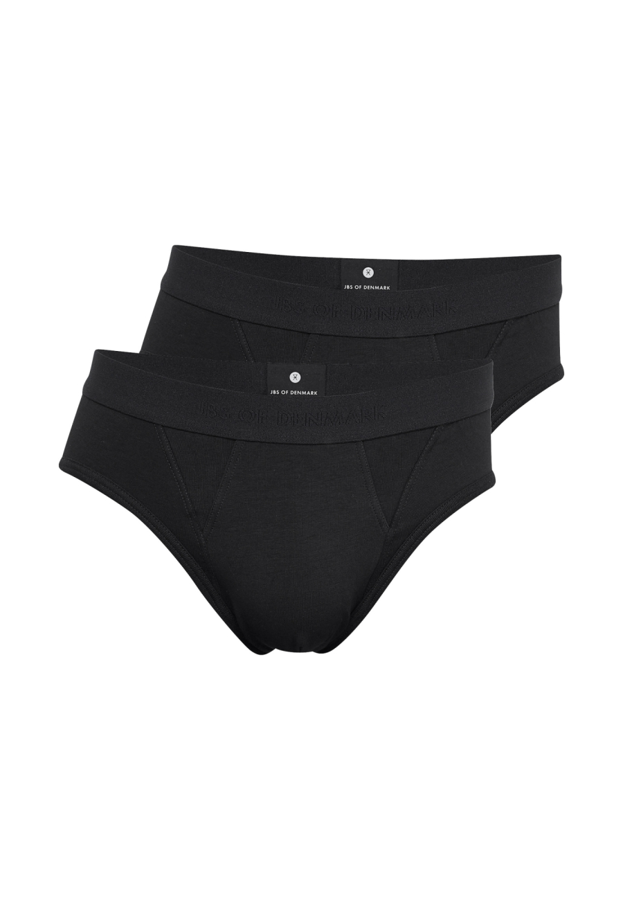 Briefs 2-pak | Økologisk bomuld | Sort -JBS of Denmark Men
