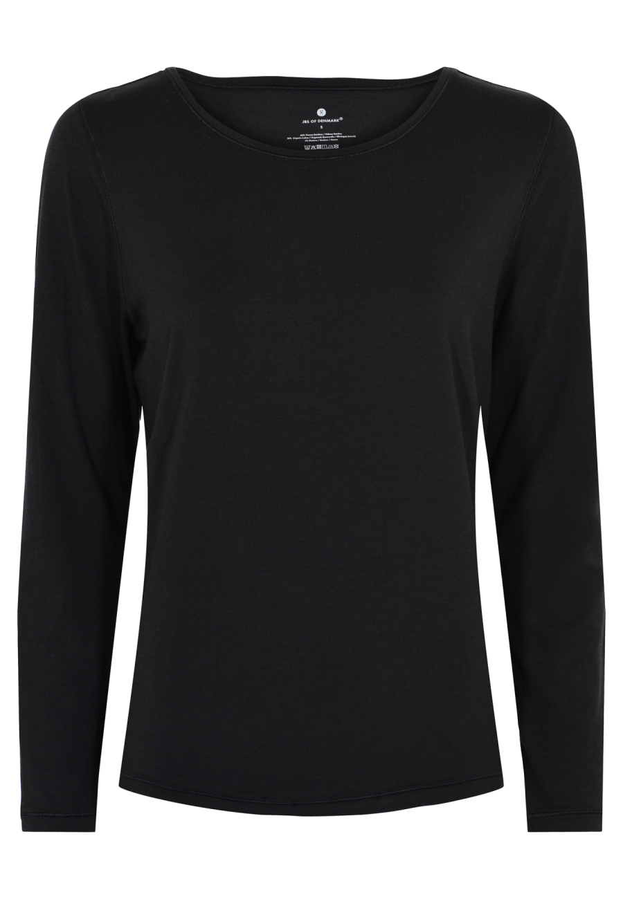Langærmet t-shirt | Bambusviskose | Sort -JBS of Denmark Women