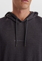 Hoodie med logo | Bambusviskose | Mørk grå -JBS of Denmark Men