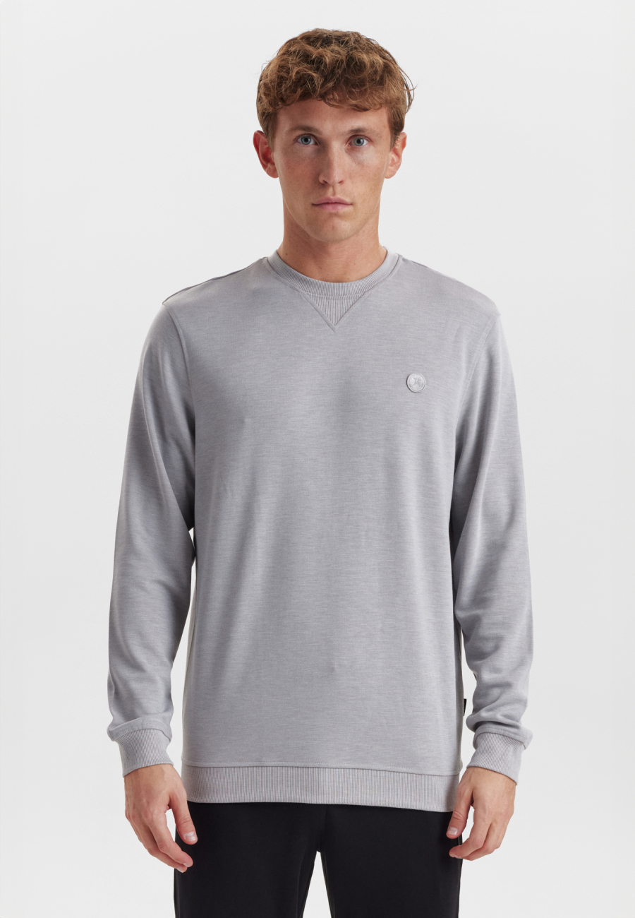 Sweatshirt med logo | Bambusviskose | Lysegrå -JBS of Denmark Men