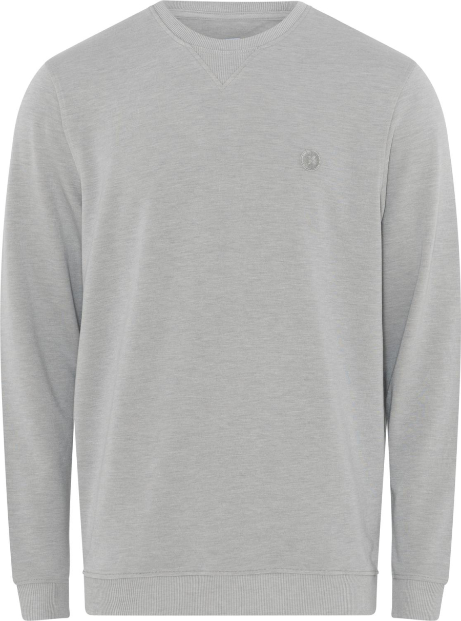 Sweatshirt med logo | Bambusviskose | Lysegrå -JBS of Denmark Men