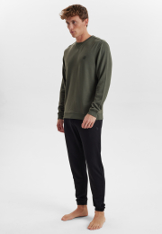 Sweatshirt med logo | Bambusviskose | Grøn -JBS of Denmark Men