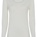 Langærmet t-shirt | Økologisk uld | Ivory -JBS of Denmark Women