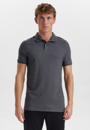 Piqué polo |  bambus | grå -JBS of Denmark Men