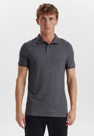 Piqué polo |  bambus | grå -JBS of Denmark Men