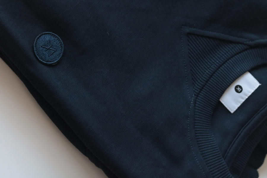 Sweatshirt med logo | Bambusviskose | Navy -JBS of Denmark Men