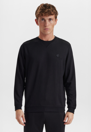 Sweatshirt med logo | Bambusviskose | Sort -JBS of Denmark Men