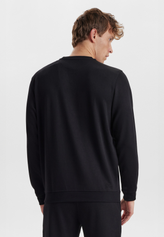 Sweatshirt med logo | Bambusviskose | Sort -JBS of Denmark Men