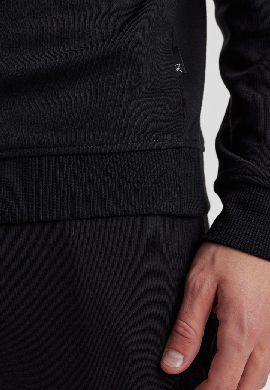 Sweatshirt med logo | Bambusviskose | Sort -JBS of Denmark Men