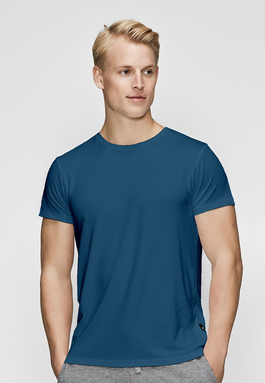 T-shirt o-hals | Bambusviskose | Blå -JBS of Denmark Men