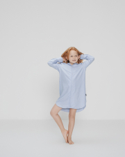 Skjortekjole | bambusviskose | Blå -JBS of Denmark Kids