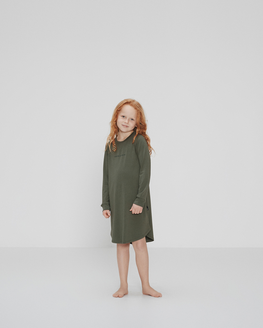 Natkjole med logo | Bambusviskose | Grøn -JBS of Denmark Kids
