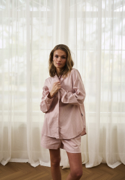 Langærmet pyjamasskjorte | Bambusviskose | Rosa -JBS of Denmark Women