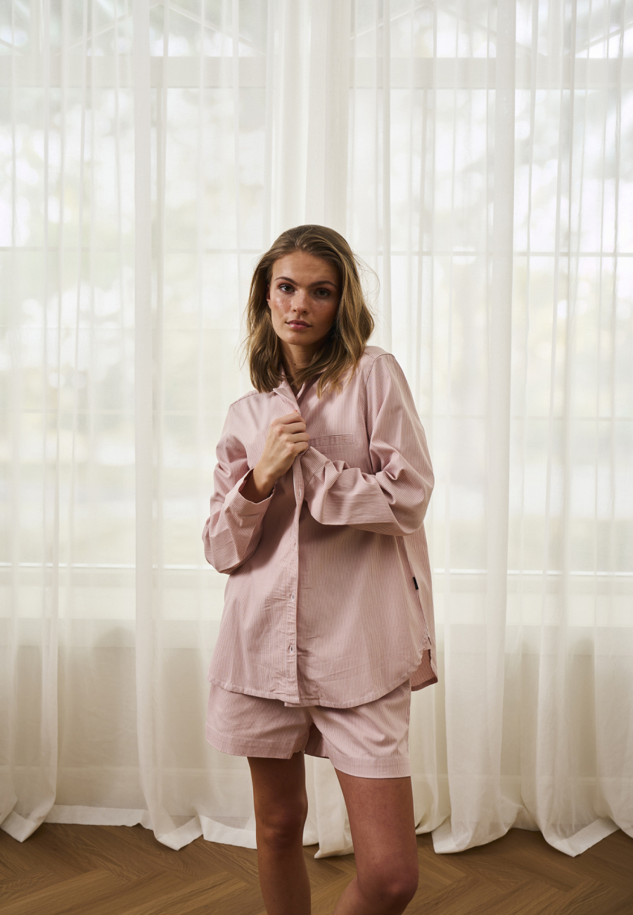 Langærmet pyjamasskjorte | Bambusviskose | Rosa -JBS of Denmark Women