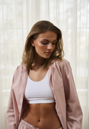 Langærmet pyjamasskjorte | Bambusviskose | Rosa -JBS of Denmark Women