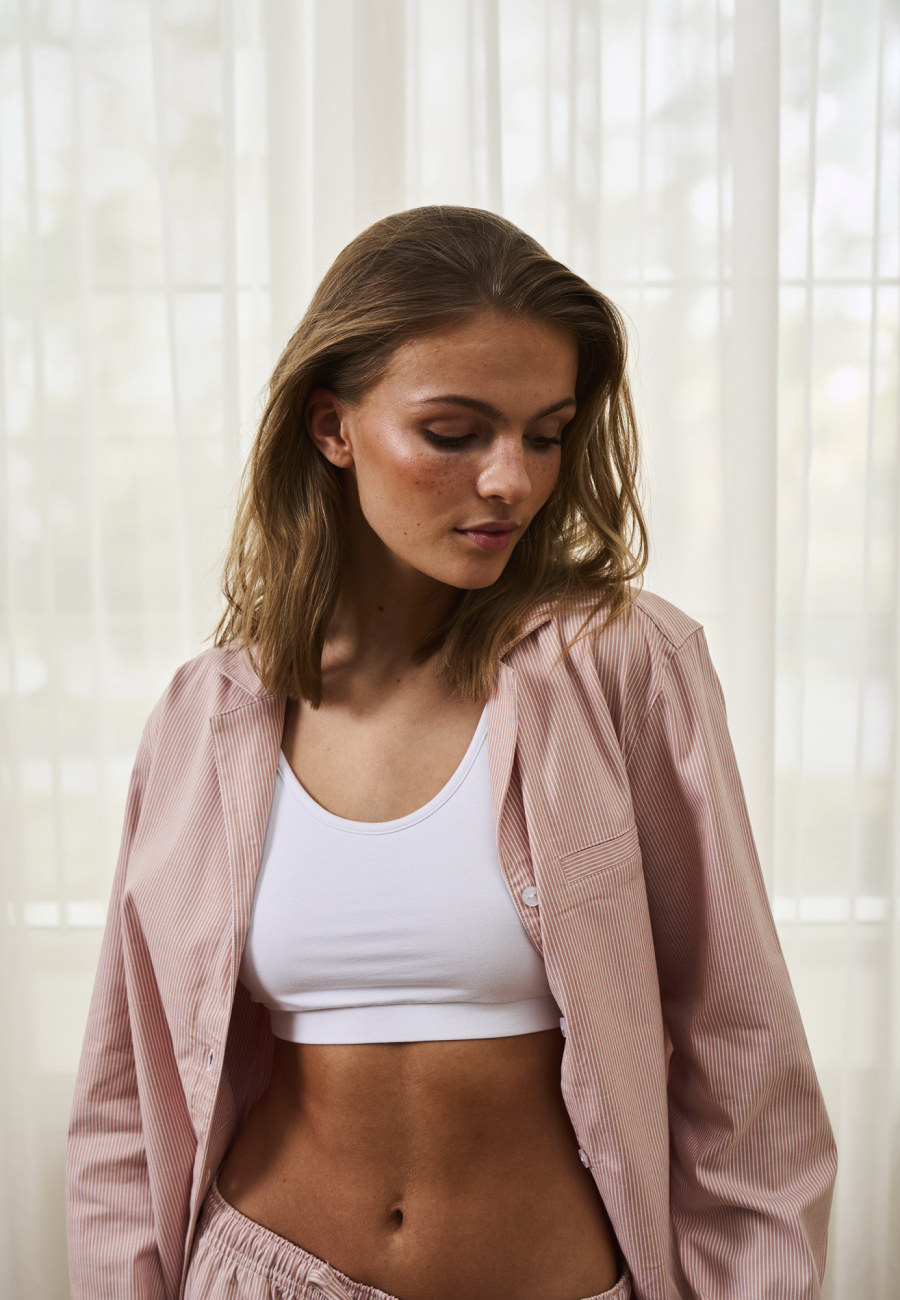 Langærmet pyjamasskjorte | Bambusviskose | Rosa -JBS of Denmark Women