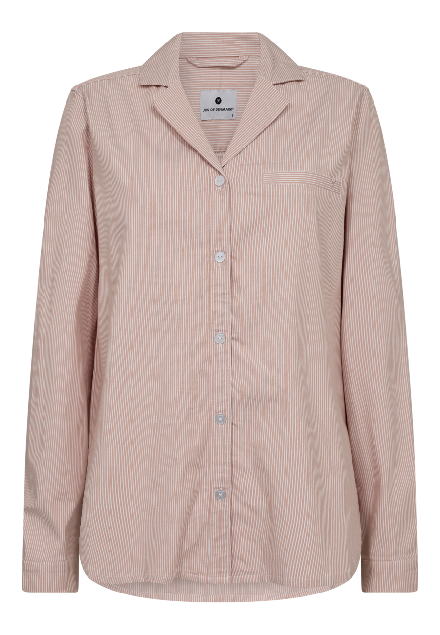 Langærmet pyjamasskjorte | Bambusviskose | Rosa -JBS of Denmark Women