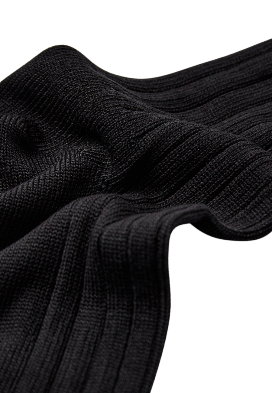 Strømper "rib" | Bambusviskose | Sort -JBS of Denmark Women