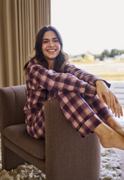 Natbukser "flannel" | 100% økologisk bomuld | Rødternet -JBS of Denmark Women