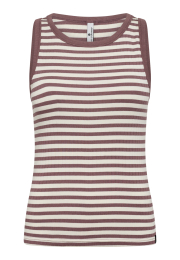 Tanktop "rib"  | Bambusviskose | Mørk rosastribet -JBS of Denmark Women