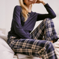 Natbukser "flannel" | 100% økologisk bomuld | Ternet -JBS of Denmark Women