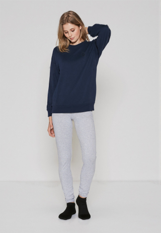 Sweatshirt med logo | Bambusviskose | Navy -JBS of Denmark Women