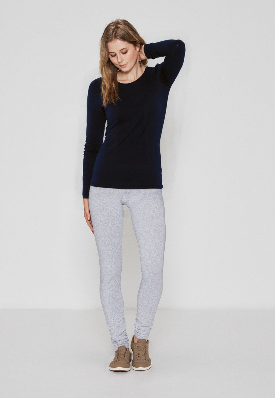 Langærmet t-shirt | Bambusviskose | Navy -JBS of Denmark Women