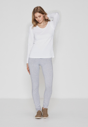 Langærmet t-shirt | Bambusviskose | Hvid -JBS of Denmark Women