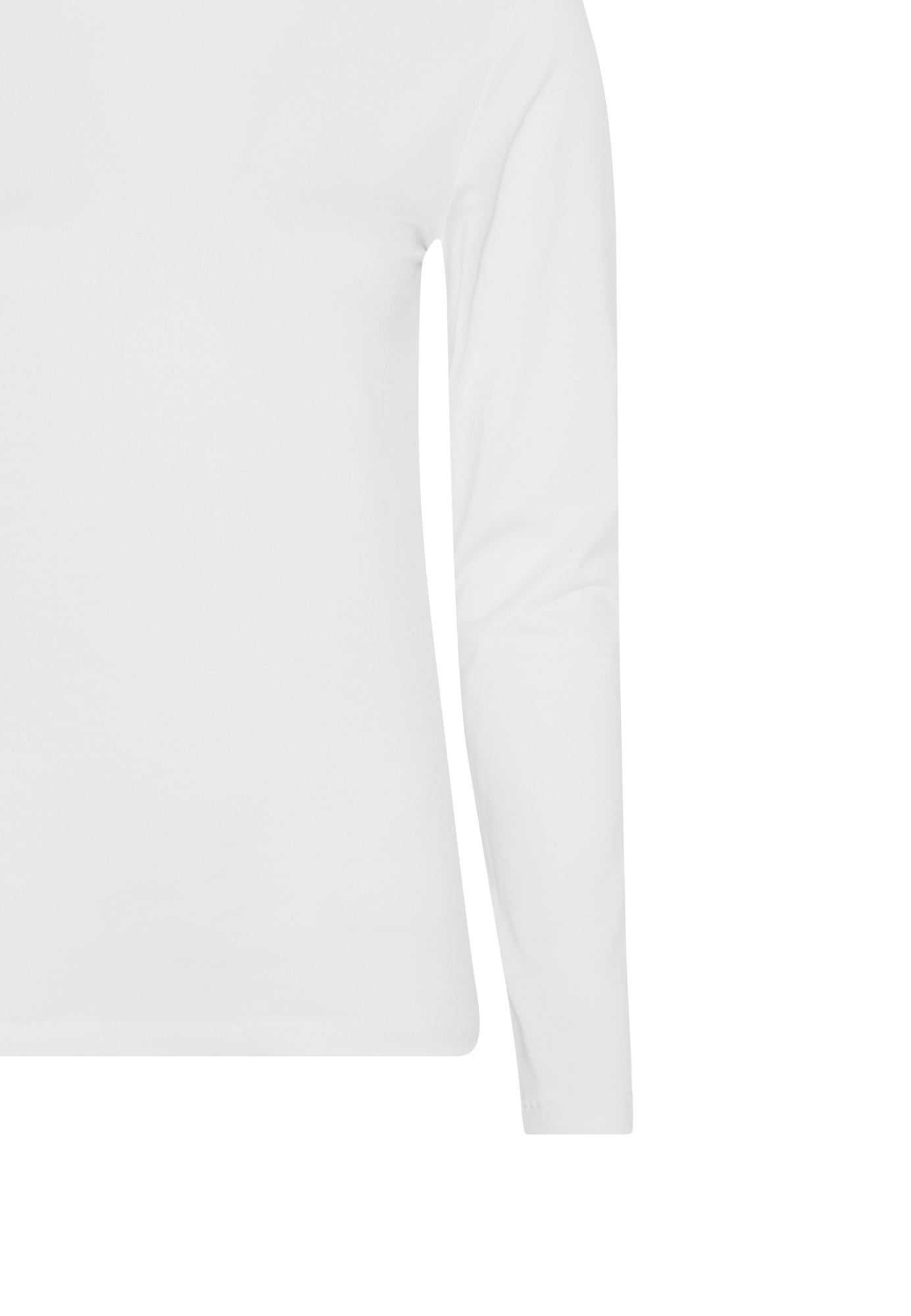 Langærmet t-shirt, Bambusviskose, Hvid