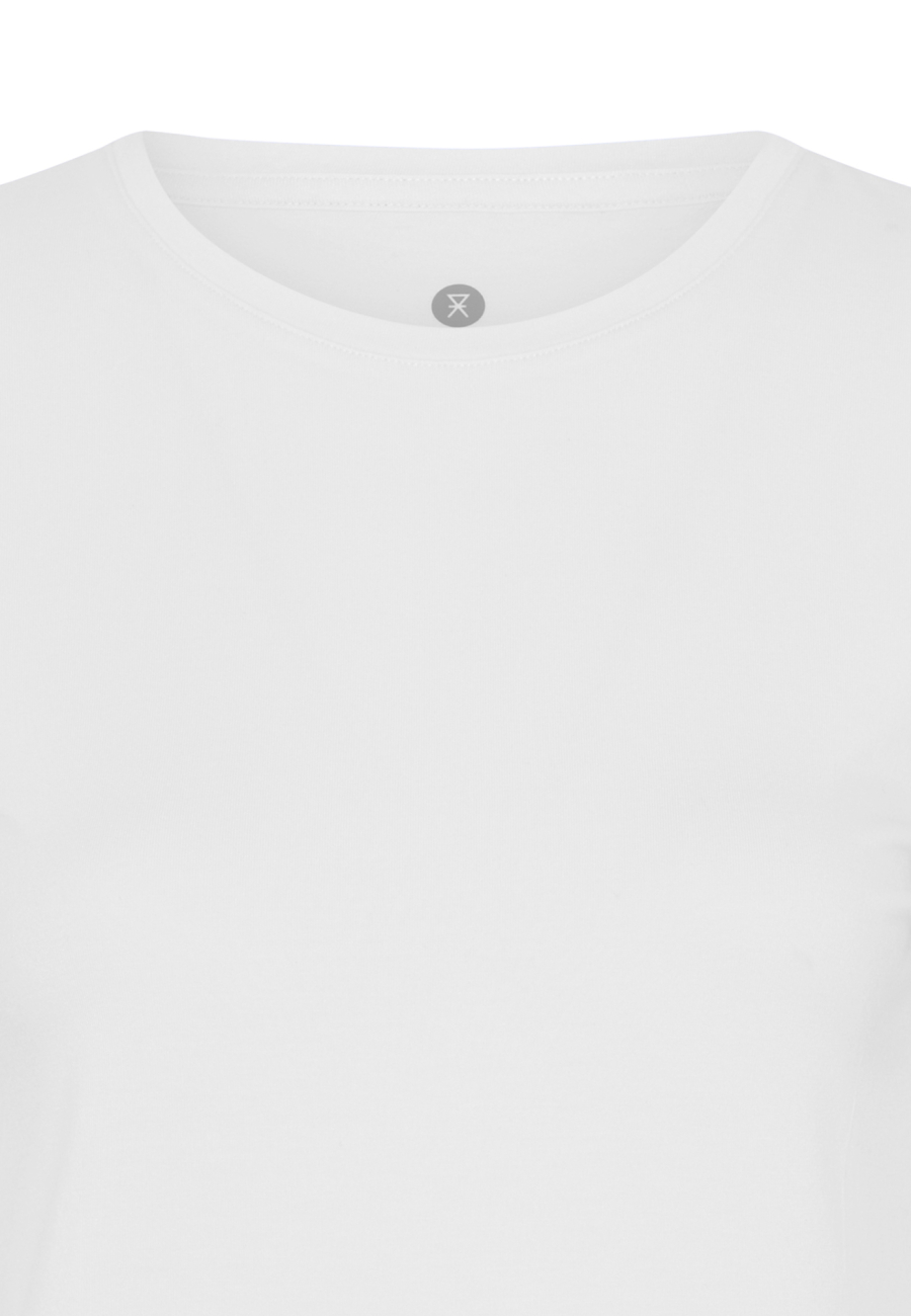 Langærmet t-shirt, Bambusviskose, Hvid