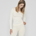 Langærmet t-shirt | Økologisk uld | Ivory -JBS of Denmark Women